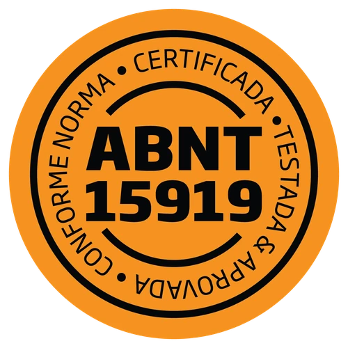 Selo ABNT 15919: conforme norma, certificada, testada e aprovada